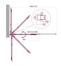 Душевая шторка на ванну BelBagno LUCE-VF-11-100/145-C-NERO