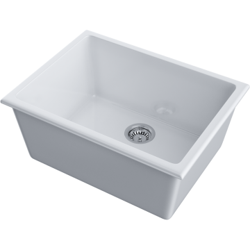 Кухонная мойка Omoikiri Okinoshima 61-U/I-WH Glossy Natceramic/белый глянцевый