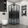 Душевое ограждение Niagara Eco NG-1008-14QBLACK (80х80х190) квадрат,раздвижное,черный,стекло мозаика,1 место