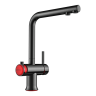 Смеситель для кухни Omoikiri Hotaru-GM-R латунь/вороненая сталь/красный