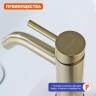 Смеситель Prohanss для умывальника P31.10.03 Сатин золотой