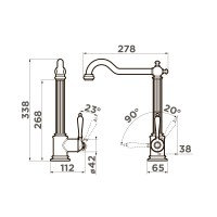 Смеситель для кухни Omoikiri Toshima-AB-022 латунь/античная латунь