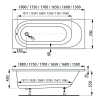 Акриловая ванна VAGNERPLAST KASANDRA 165x70