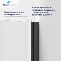 Душевой уголок RGW PA-83-B (Прозрачное, 1000x1000)
