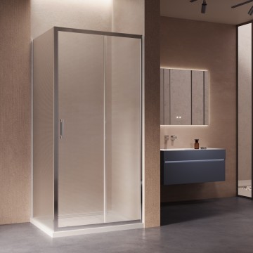 Душевой уголок Альфа-Н (Alpha-N) VSR-3AN8014MT, 1400*800, хром, стекло текстурное