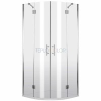 Душевая кабина, полукруглая, 80x80 см - с четырмя стеклами
