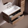 Тумба подвесная SANCOS Libra 890х450х500, c двумя ящиками оснащенными доводчиками, дуб чарльстон, арт. LB90ECH