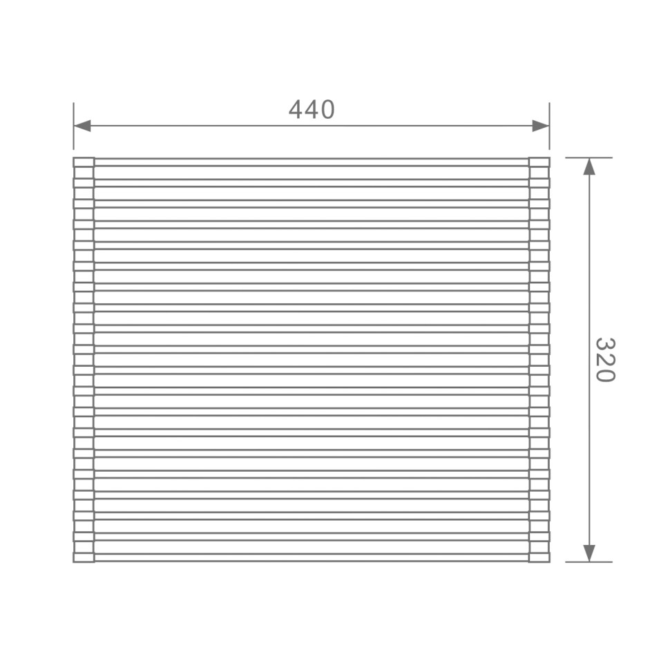Сушилка для мойки 440*320мм(квадрат.) Raglo, графит R731