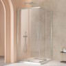 Душевой уголок Слим 8мм (Slim 8mm) VSS-4SL100CLBN, 1000*1000, брашированный никель, стекло прозрачное