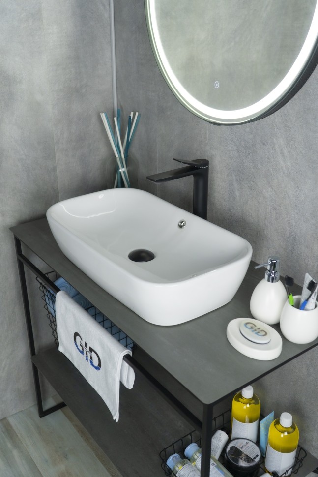 Раковина Gid N9217 51132 накладная белая 61x34x13.5