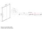 Душевая дверь Arno VPS-1A140CL, 1400, хром, стекло прозрачное