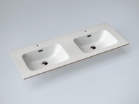 Раковина Gid 90120S 71161 встраиваемая сверху белая 121.5x46.5x18