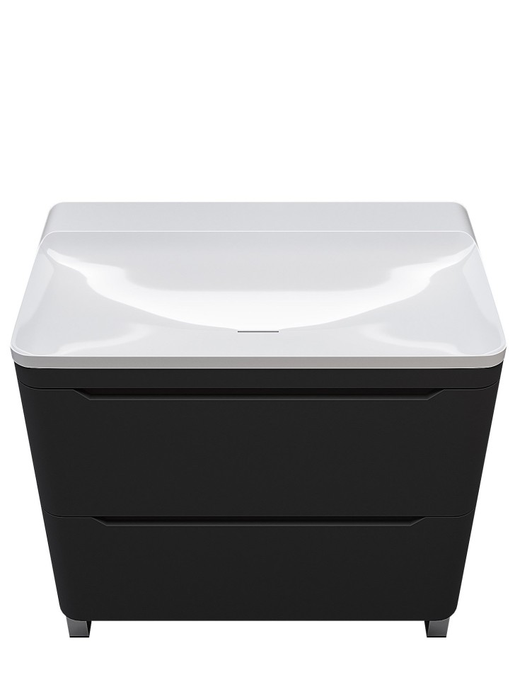 Раковина для ванной полувстраиваемая Uperwood Ocean 80 см, без отверстия под смеситель, белая глянцевая