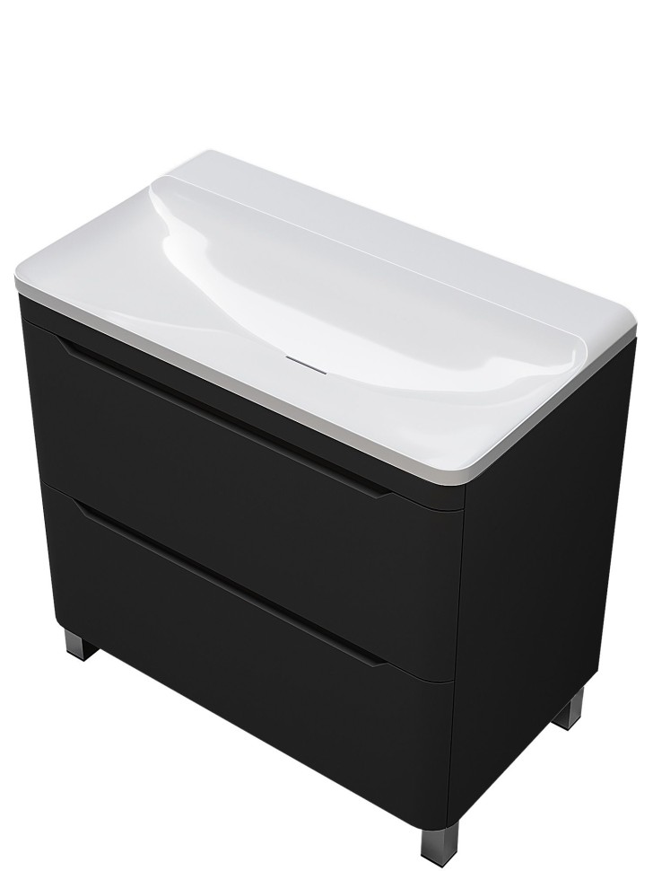 Раковина для ванной полувстраиваемая Uperwood Ocean 80 см, без отверстия под смеситель, белая глянцевая