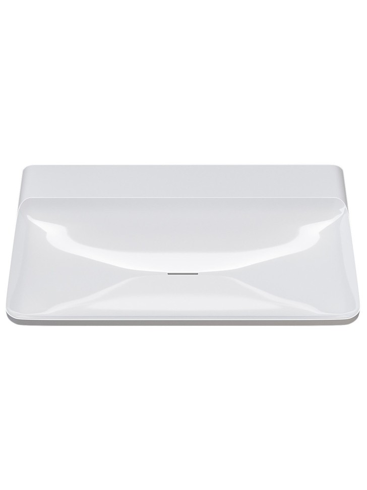 Раковина для ванной полувстраиваемая Uperwood Ocean 80 см, без отверстия под смеситель, белая глянцевая