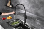 AQM9904MB Cucina Смеситель для кухни с гибким изливом, черный матовый