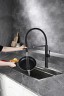 AQM9904MB Cucina Смеситель для кухни с гибким изливом, черный матовый