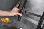 AQM9904MB Cucina Смеситель для кухни с гибким изливом, черный матовый