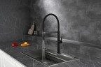AQM9904MB Cucina Смеситель для кухни с гибким изливом, черный матовый