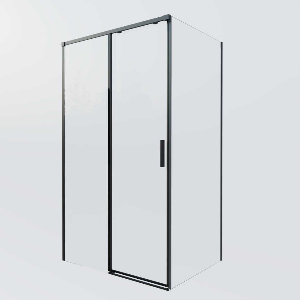 Душевой уголок Soft 2 VSR-3SO29012CLB, 1200*900, черный, стекло прозрачное