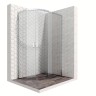 Душевое ограждение Ambassador Queen 11011103R (120х80х200) асимметрия,хром,стекло прозрачное,раздвижная,1 место