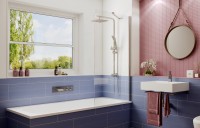 Шторка для ванны Ambassador Bath Screens 16041102 (70х140) хром,стекло прозрачное,неподвижное,1 место