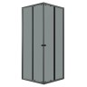Душевое ограждение Niagara Eco NG-1008-14QT (80х80х190) квадрат,раздвижное,черный,стекло тонированное,1 место