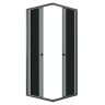 Душевое ограждение Niagara Eco NG-1008-14QT (80х80х190) квадрат,раздвижное,черный,стекло тонированное,1 место