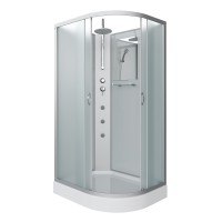 Душевая кабина Niagara Classic NG-3312-14LBKTG (120х80х210) низкий поддон(13см),стекло матовое,3 места