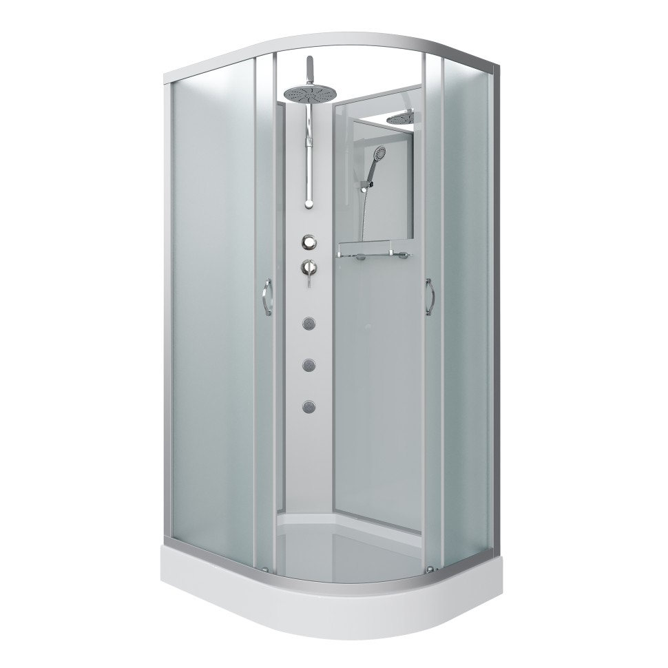 Душевая кабина Niagara Classic NG-3312-14LBKTG (120х80х210) низкий поддон(13см),стекло матовое,3 места