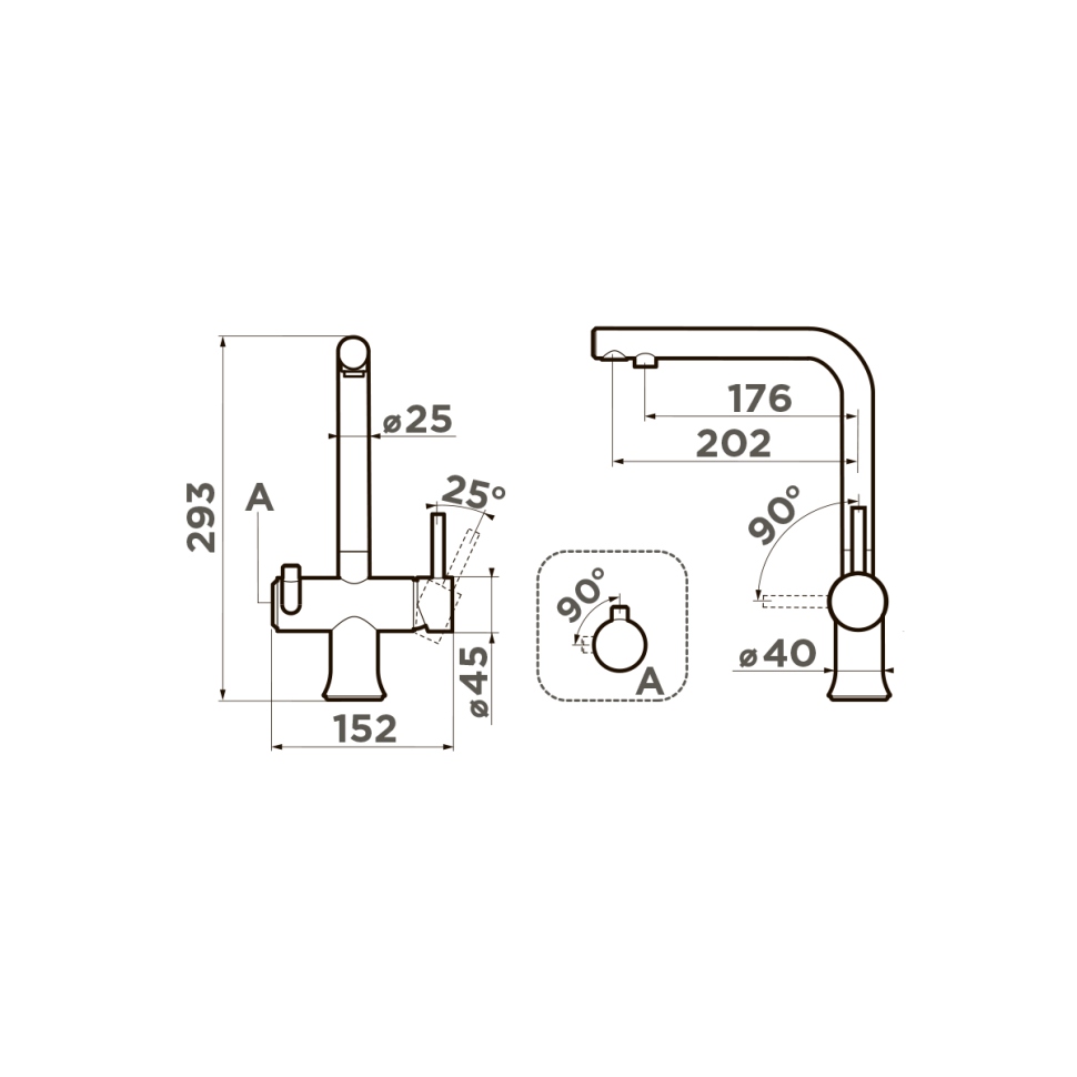 Смеситель для кухни Omoikiri Hotaru-GM-WH латунь/вороненая сталь/белый