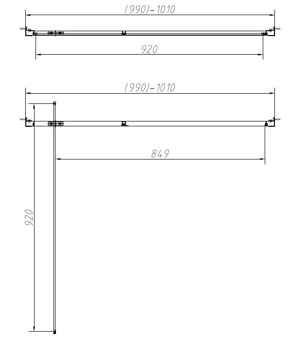 Душевая дверь Alpha VDP-3AL100MT , хром, стекло текстурное