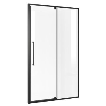 Дверь в нишу Niagara Nova NG-85-11AB (110х195) черный матовый,стекло прозрачное,дверь распашная,1 место