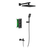 Душевая система встроенная с термостатом Timo Petruma SX-5149/03SM черный