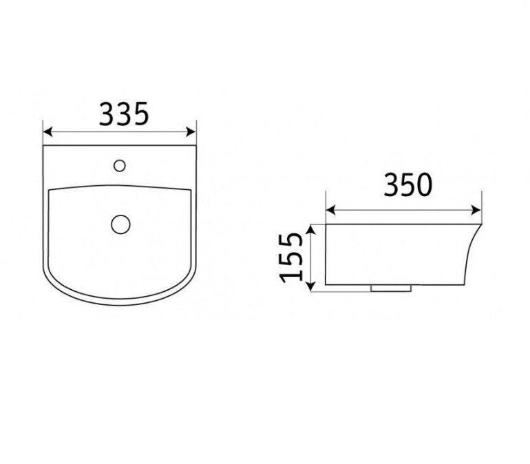 Раковина подвесная CeramaLux 78369С
