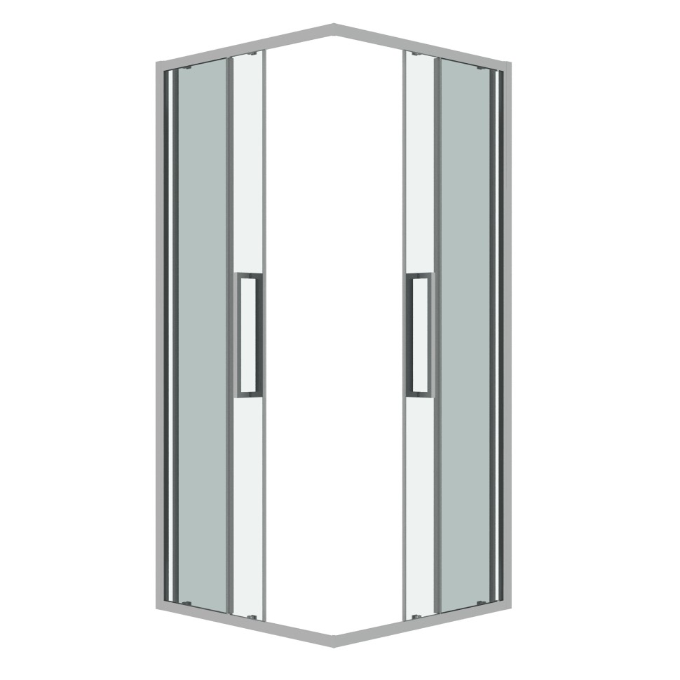 Душевое ограждение Grossman Cosmo 300.K33.02.9090.10.00 (90х90х195) квадрат,раздвижная,хром,стекло прозрачное, 1 место