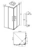 Душевое ограждение Grossman Cosmo 300.K33.02.9090.10.00 (90х90х195) квадрат,раздвижная,хром,стекло прозрачное, 1 место