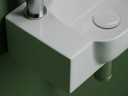 Рукомойник подвесной прямоугольный 403x249x140, с отверстием под смеситель (чаша справа, отверстие под смеситель слева), цвет белый