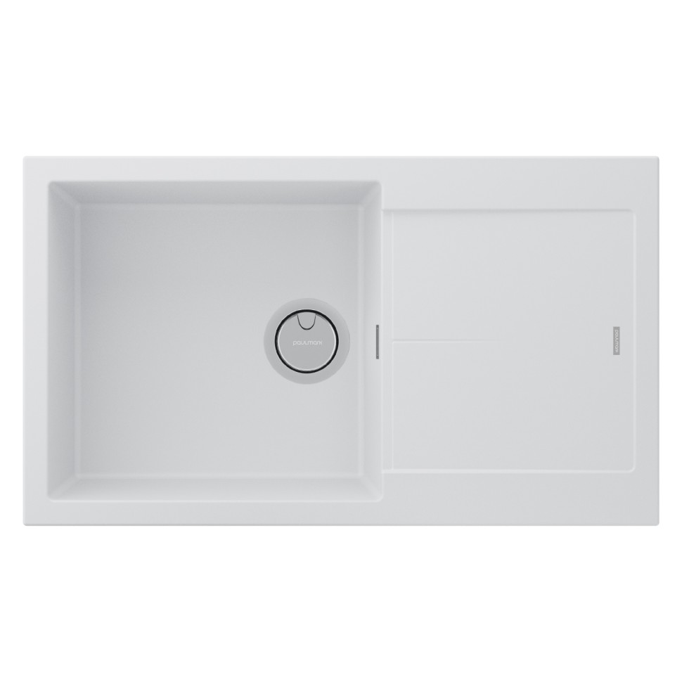 Мойка EXTENSIO 86, ACRYSTONE, PM988650-WH, WHITE, 860х500 мм, Paulmark
