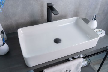 Раковина Gid N9396 51140 накладная белая 60x34x11