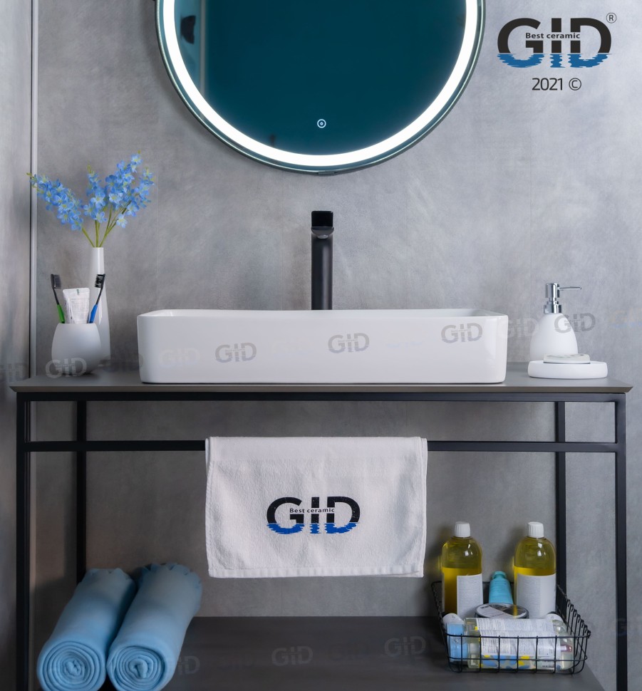 Раковина Gid N9396 51140 накладная белая 60x34x11