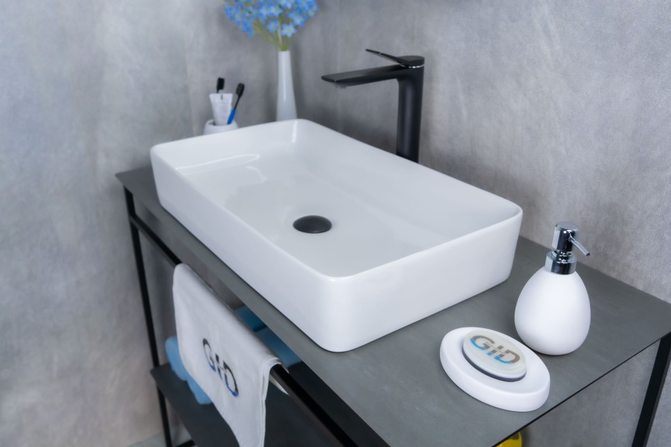 Раковина Gid N9396 51140 накладная белая 60x34x11