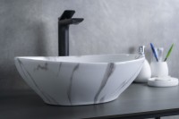 Раковина Gid Mnc138C 54473 накладная под камень глянцевая 41x34x15