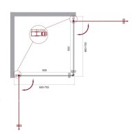 Душевая дверь BelBagno ETNA-70-C-Cr