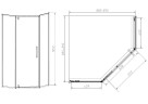 Душевой уголок Slim-N VSP-4SN900CLB, 900*900, черный, стекло прозрачное