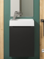 Раковина для ванной 40 см, Uperwood Classic New, белая глянцевая, с накладкой для слива