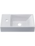 Раковина для ванной 40 см, Uperwood Classic New, белая глянцевая, с накладкой для слива