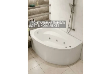 Комплект Акриловая ванна TIMO IVA1595L 150*95*70+Каркас + Слив-перелив+Гидромассаж 6 форсунок+Гидромассаж спины 3 форсунки