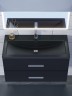 Раковина для ванной кварцевая Uperwood Foster Quartz 90х45,5х17,5 см, черная матовая, космос