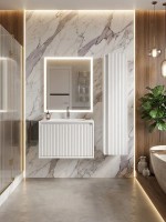 Тумба под раковину Uperwood Next Premium подвесная, 70 см, белая, 1 ящик